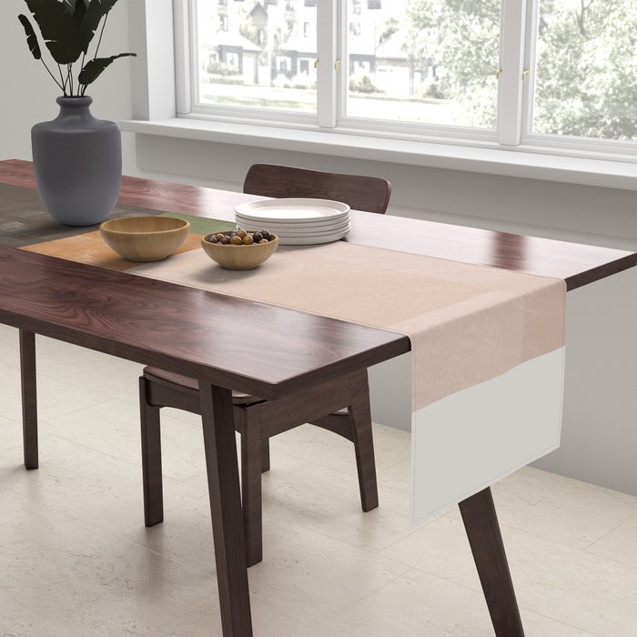 Modern Abstract Minimal Shapes 217 Table Runner Gallery Image 2