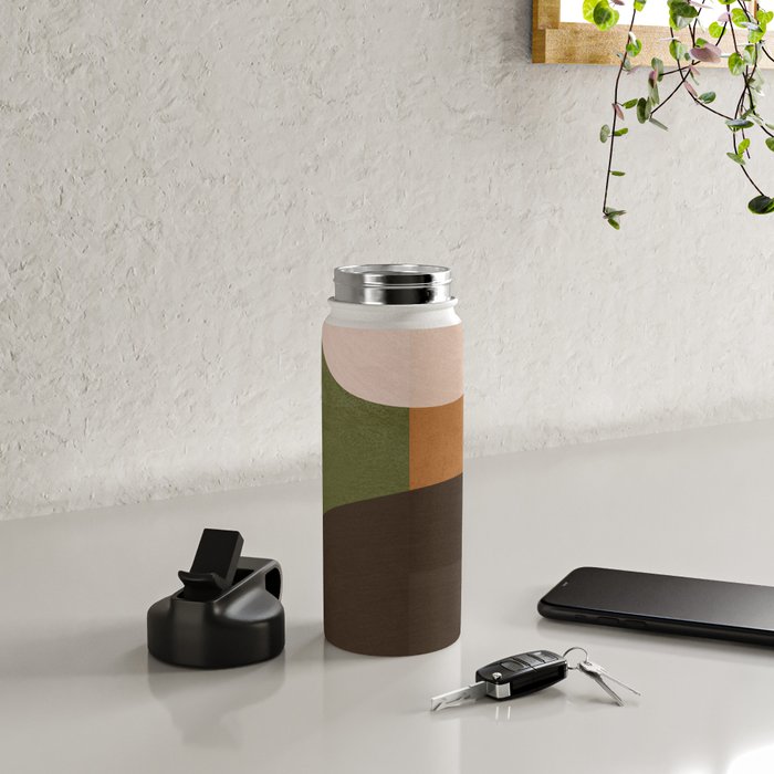 Modern Abstract Minimal Shapes 217 Water Bottle Gallery Image 4