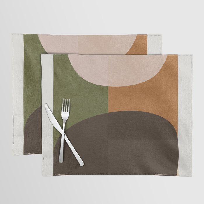 Modern Abstract Minimal Shapes 217 Placemat Gallery Image 1