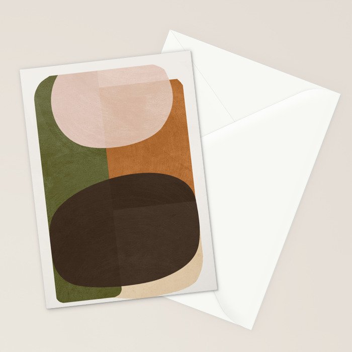 Modern Abstract Minimal Shapes 217 Stationery Card Gallery Image 2