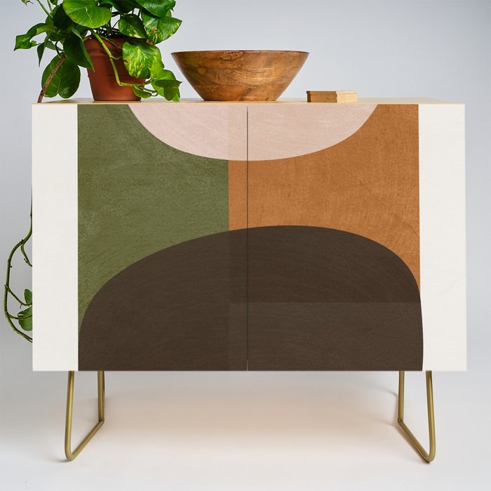 Modern Abstract Minimal Shapes 217 Credenza Gallery Image 1