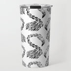 Miami Flamingo - Black Ink Travel Mug Gallery Image 1