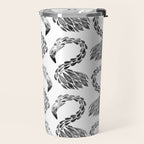 Miami Flamingo - Black Ink Travel Mug Gallery Image 2