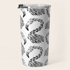 Miami Flamingo - Black Ink Travel Mug Gallery Image 3