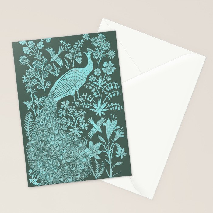 Peacock Garden Stationery Card Gallery Image 2