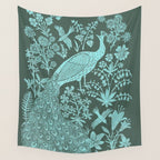 Peacock Garden Wall Tapestry Gallery Image 4