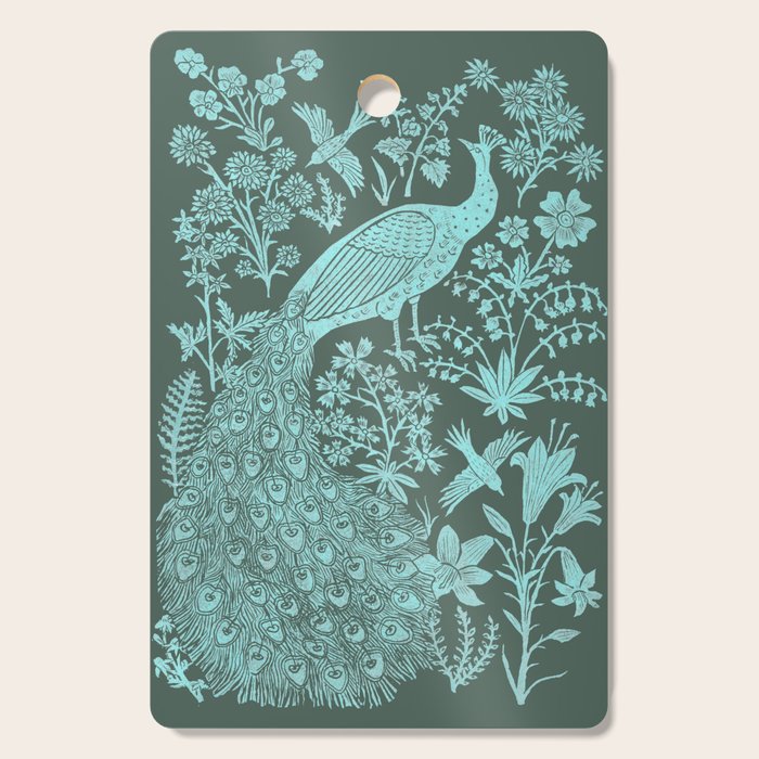 Peacock Garden Cutting Board Gallery Image 1