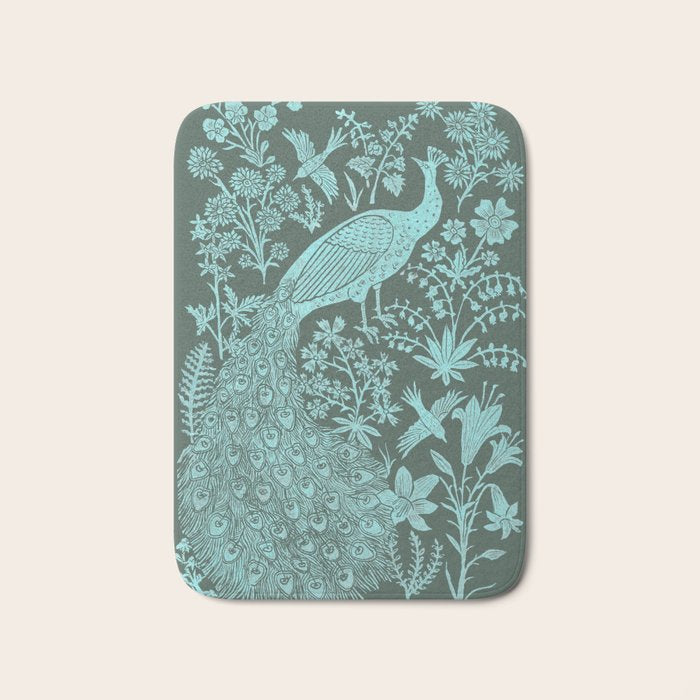 Peacock Garden Bath Mat Gallery Image 1