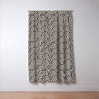 SWIRL Coal and Cream Window Curtain Gallery Image 3