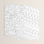Abstract black and white floral art pattern Wrapping Paper Gallery Image 3