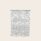 Abstract black and white floral art pattern Wall Hanging Gallery Image 1