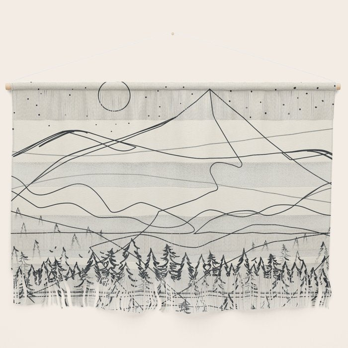 Minimal Line Mountain Beauty III Wall Hanging Gallery Image 1