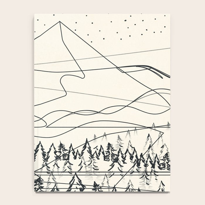 Minimal Line Mountain Beauty III Notebook Gallery Image 4