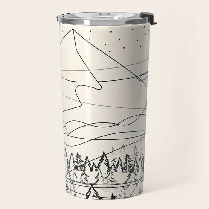 Minimal Line Mountain Beauty III Travel Mug Gallery Image 2