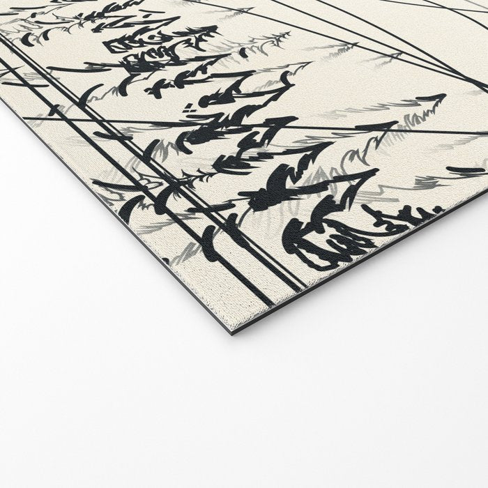 Minimal Line Mountain Beauty III Welcome Mat Gallery Image 2
