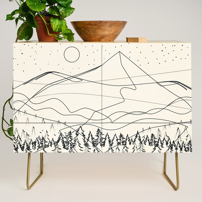 Minimal Line Mountain Beauty III Credenza Gallery Image 1