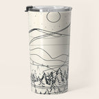 Minimal Line Mountain Beauty III Travel Mug Gallery Image 3