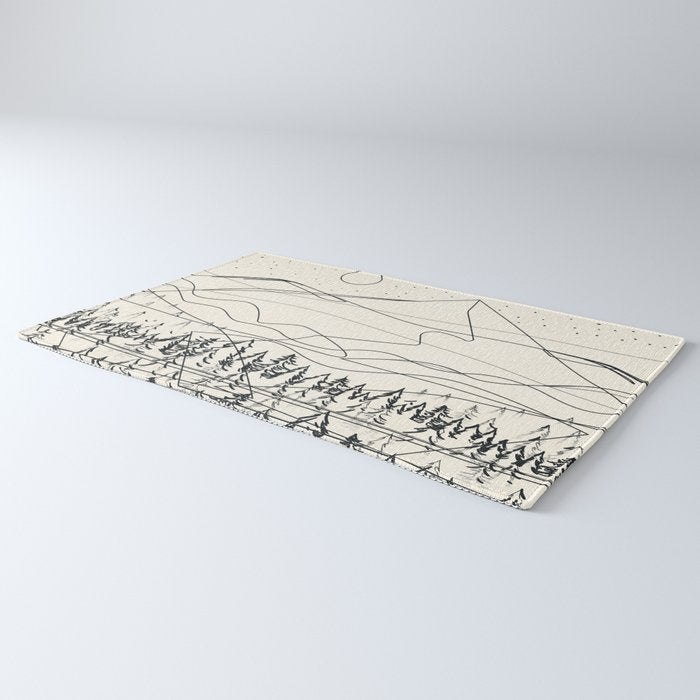 Minimal Line Mountain Beauty III Rug Gallery Image 3