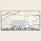 Minimal Line Mountain Beauty III Desk Mat Gallery Image 1