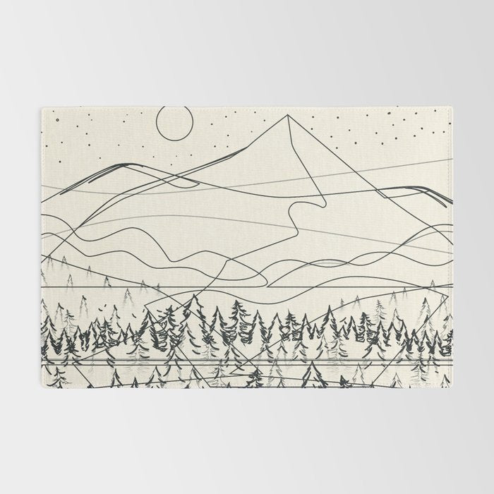 Minimal Line Mountain Beauty III Rug Gallery Image 2