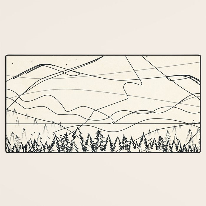 Minimal Line Mountain Beauty III Desk Mat Gallery Image 3