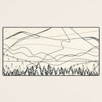 Minimal Line Mountain Beauty III Desk Mat Gallery Image 3