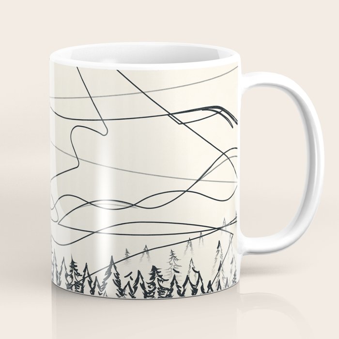Minimal Line Mountain Beauty III Coffee Mug Gallery Image 1
