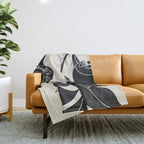 Minimalist Cherry Fruit Line Art 1 Throw Blanket Gallery Image 1