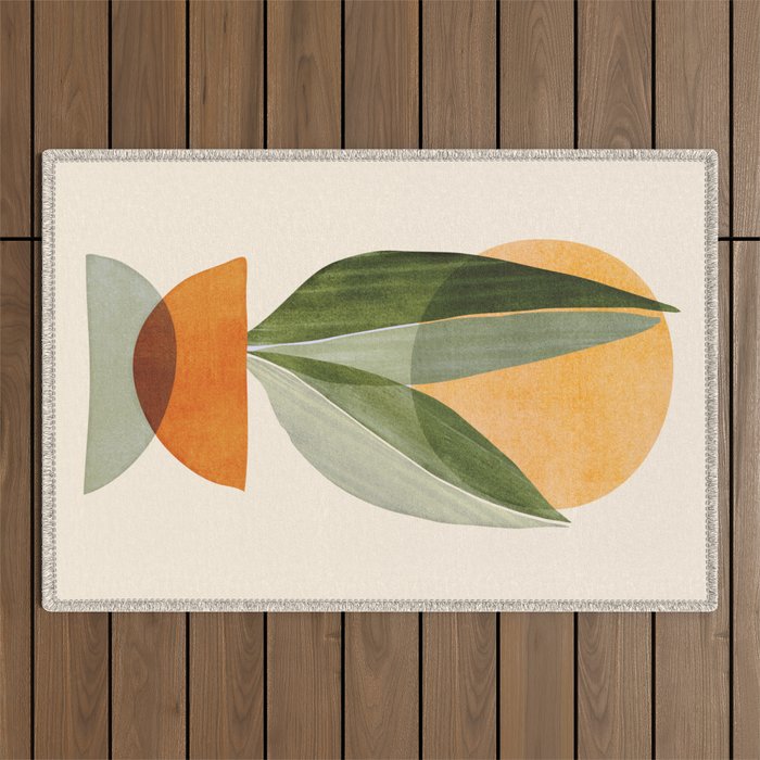 Sunset Stack Abstract Shapes Outdoor Rug Gallery Image 1