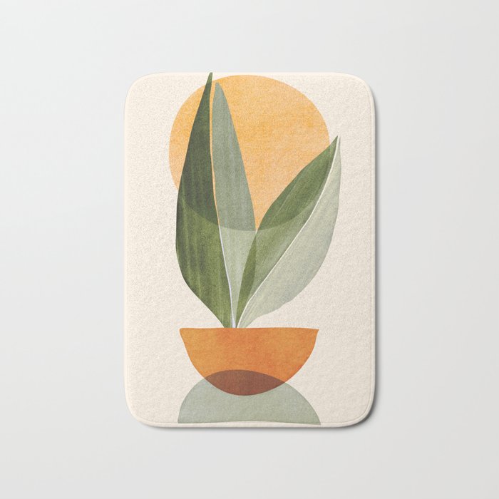 Sunset Stack Abstract Shapes Bath Mat Gallery Image 1