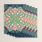Floral Eye Mandala - Blue & Blush Wrapping Paper Gallery Image 3