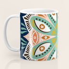 Floral Eye Mandala - Blue & Blush Coffee Mug Gallery Image 3