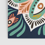 Floral Eye Mandala - Blue & Blush Poster Gallery Image 3