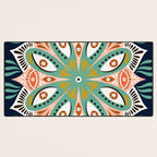 Floral Eye Mandala - Blue & Blush Desk Mat Gallery Image 3