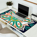 Floral Eye Mandala - Blue & Blush Desk Mat Gallery Image 2