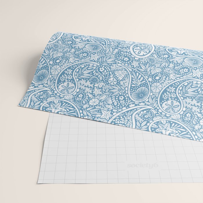 Oceanic Paisley Charm Wrapping Paper Gallery Image 2