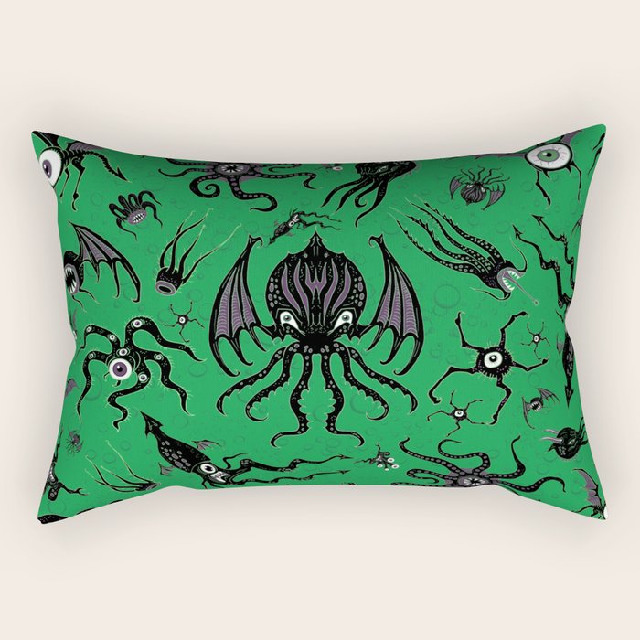 Cosmic Horror Critters Rectangular Pillow Gallery Image 1