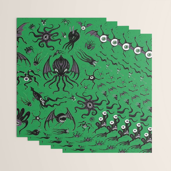 Cosmic Horror Critters Wrapping Paper Gallery Image 3