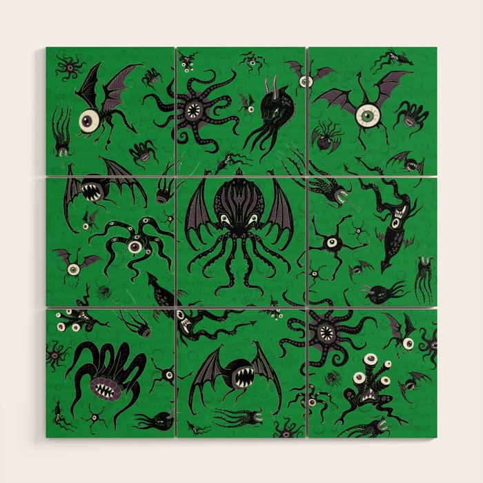 Cosmic Horror Critters Wood Wall Art Gallery Image 1