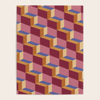 Cuboid Geometric Abstract Shapes Pattern XVIII Poster Gallery Image 4