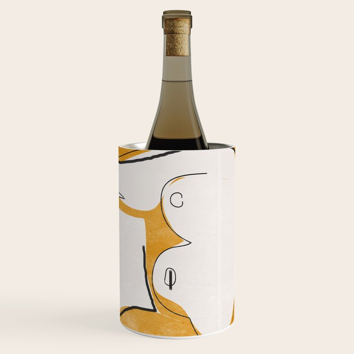 Abstract Line Art Nude Wine Chiller Gallery Image 1