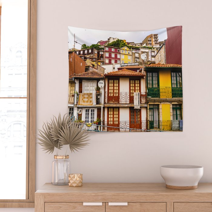 Portuguese Neighborhood Wall Tapestry Gallery Image 2