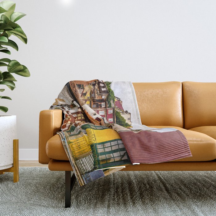 Portuguese Neighborhood Throw Blanket Gallery Image 1