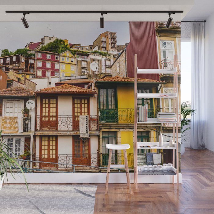 Portuguese Neighborhood Wall Mural Gallery Image 1