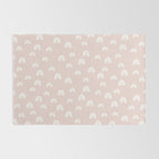 Boho Pink Rainbow - Pink & White Rainbow Pattern - Kids Rainbow Nursery Rug Gallery Image 2