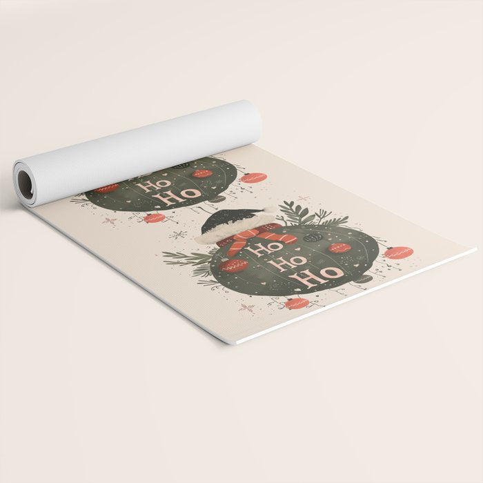 Festive Ho Ho Ho Bauble Yoga Mat Gallery Image 2