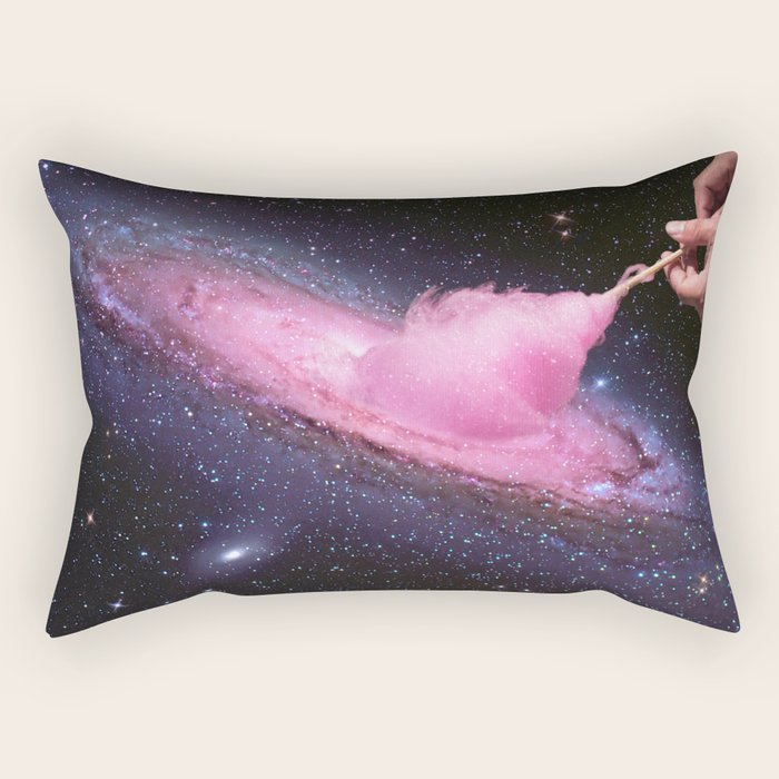 Cosmic Cotton Candy II - Pink Stardust Rectangular Pillow Gallery Image 1
