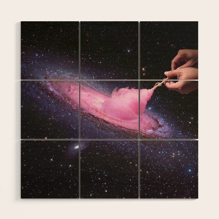 Cosmic Cotton Candy II - Pink Stardust Wood Wall Art Gallery Image 1