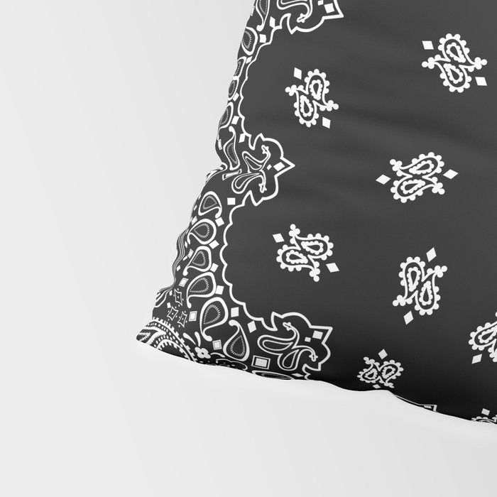 black and white bandana pattern Pillow Sham Gallery Image 4