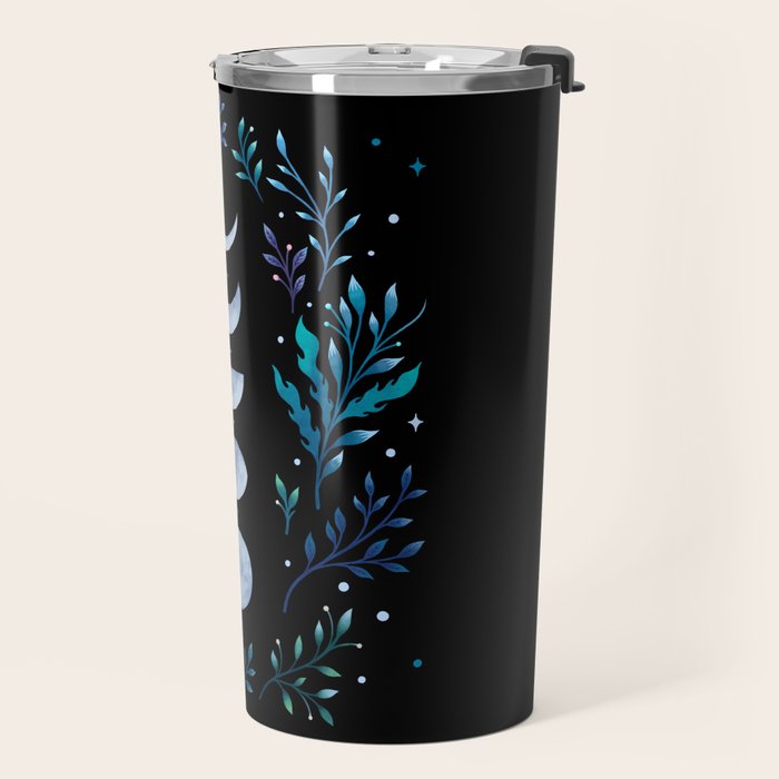 Moonlight Garden - Blue Travel Mug Gallery Image 2